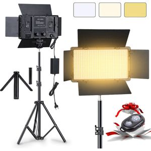 Luminex Pro U800- studiolamp - fotografie accessoires - statief 2m - bluetooth afstandbediening - beter dan ringlamp - softbox studiolamp 3200k tot 5600k - 50 W - Studio lamp