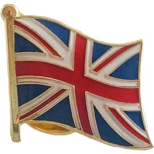 Brits Engelse Union Jack Vlag Emaille Pin 1.6 cm / 1.8 cm / Wit Rood Blauw
