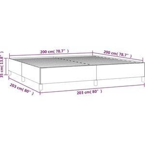 VidaXL Bedframe Stof Lichtgrijs 200x200 cm