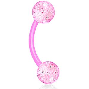 Piercing glitter roze