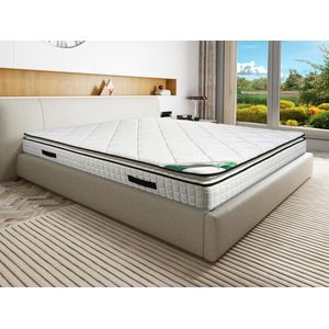 Vente-unique Matras 140 x 190 cm van schuim en tijk van bamboe, dikte 23 cm - ADANA van NATUREA