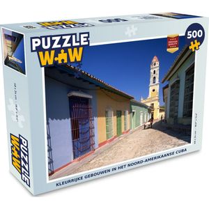 Puzzel Kleurrijke gebouwen in het Noord-Amerikaanse Cuba - Legpuzzel - Puzzel 500 stukjes