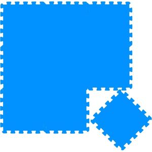 Puzzelmat van Foam – 30x30cm 9 Delig – Vlo – Speelmat voor Baby’s en Kinderen – Blauw