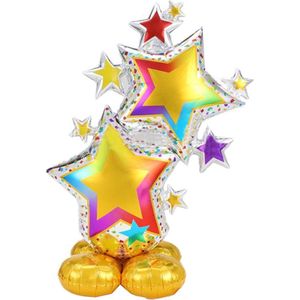 Staande folie ballonnen Set-Reuzeballon-3D-regenboog steren-caudeau-feestdecoratie-themafeest versiering-Valentijd-Verjaadag-Valentijnsdag-bruiloft-babyshower-106cm
