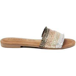 Lazamani Chloe Leren Dames Slippers Gold Maat 36