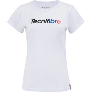 Tennisshirt Tecnifibre Women Club White-XL
