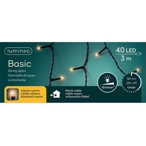 Basic rice lights 40led 3m classic warm | Lumineo 494332