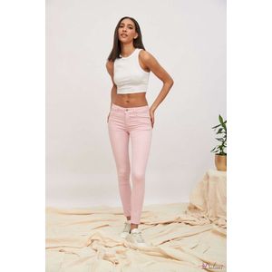 Broek Toxik3 normale taille rose slim fit