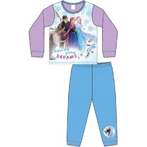 Frozen pyjama - maat 92/98 - Frozen ""Follow your Dreams"" pyama - blauw met paars