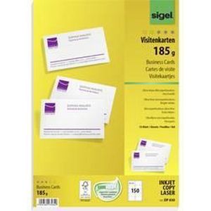 Sigel - visitekaartjes - wit - 85x55 mm - 185 gram - 150 stuks - SI-DP830