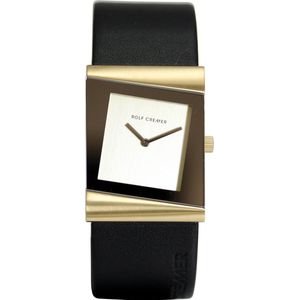 Rolf Cremer Style - horloge - dames - goud - titanium - kalfsleer - cadeautip