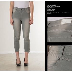 New Star dames capri broek Sicilia grey denim - maat 26