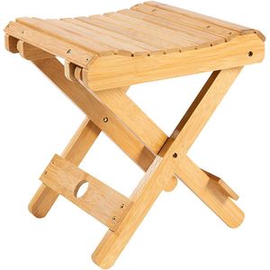 Bamboe opvouwbare kruk houten badkamer douchekruk draagbare opvouwbare douchestoel scheren douche voetsteun kleine stoel voor tuin badkamer balkon spa