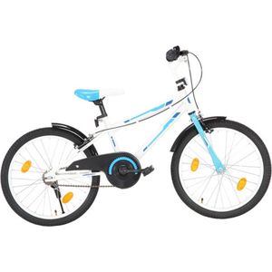 vidaXL - Kinderfiets - 20 - inch - blauw - en - wit