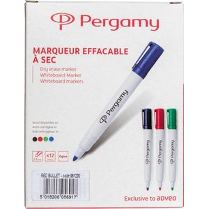 Pergamy whiteboardmarker, rood 12 stuks