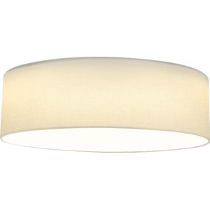 Navaris LED plafondlamp rond 22W Ø 40 cm - Stoffen plafonnière met warm wit licht - Ronde LED lamp - Wit