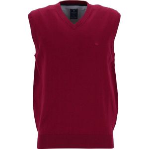 Redmond heren spencer katoen - V-hals - bordeaux rood - Maat: XXL