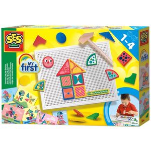 SES - My First - Hamertje Tik - fantasie - Montessori Speelgoed - set met stickers - inclusief hamer