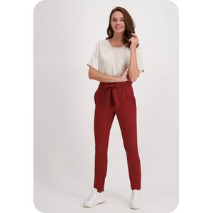 Rode Broek/Pantalon van Je m'appelle - Dames - Travelstof - Maat 38 - 3 maten beschikbaar