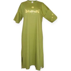 Ibramani Authentic T-Shirt Green Olive - Dames T-shirt Jurk - Zomer T-Shirt - Oversized T-Shirt - Premium Katoen - Dames Kleding