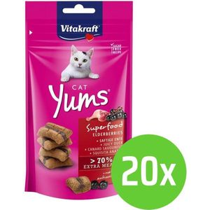 Vitakraft Cat - Yums Superfood - Vlierbessen - 20 x 40 g