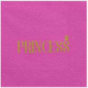 Prinsessen servet - Roze - Prinsessenfeestje - 20 Stuks