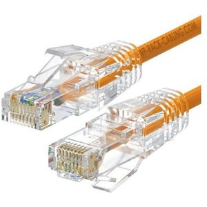 WP WPC-PAT-6AU050O-S netwerkkabel Oranje, Transparant 5 m Cat6a U/UTP (UTP)