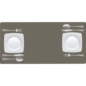 NOOBLU Tafelloper DUBL - Senso Lead grey - Lengte: 85 cm, Aantal: 1 tafelloper