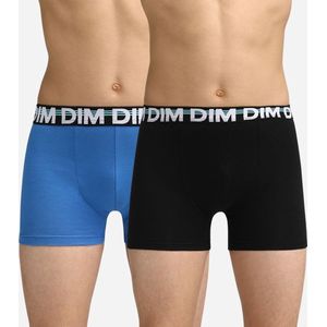 DIM Ecodim Classic - Onderbroeken Jongens - Boxershort - 2 Stuks - Maat 8 Jaar - Blauw/Zwart