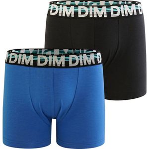 DIM Ecodim Classic - Onderbroeken Jongens - Boxershort - 2 Stuks - Maat 10 Jaar - Blauw/Zwart