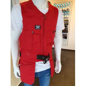 Wenaas - Professioneel Gereedschapsvest | Werkvest | Toolvest - Polykatoen 245g/m2 - Rood maat M