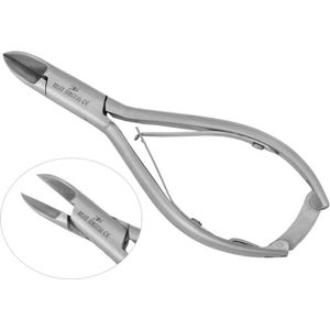 Belux Surgical Instruments / NagelKnipper Gebogen - Cuticle Nipper - Manicure & Pedicure - Zilver - RVS - 14 cm