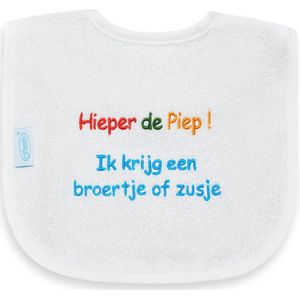 Slab met ""Hieperdepiep! Ik krijg een broertje of zusje