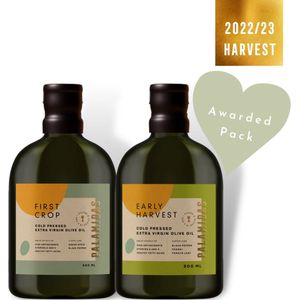 Palamidas Premium Extra Vierge Olijfoliën - First Crop & Early Harvest - Koudgeperst - Oogst 2022/23 - 500ml x 2