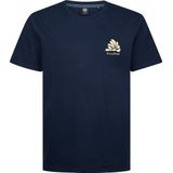 Petrol Industries - Heren Plus Size Backprint T-shirt Oceanfrontview - Blauw - Maat 4XL