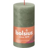 Bolsius Stompkaars Fresh Olive Ø68 mm - Hoogte 13 cm - Olijfgroen - 60 branduren