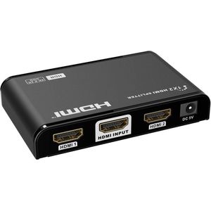 Allteq - HDMI splitter - 2 poorts - Zwart