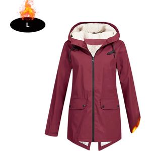 Bovista Windjas Dames - Parka - Lente & Herfst - Jas - Volwassen - Windjack - Windbreaker - Outdoor - Bordeauxrood - L