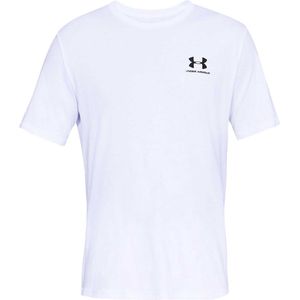 Under Armour UA M SPORTSTYLE LC Short Sleeve Heren Sportshirt - White - Maat XL