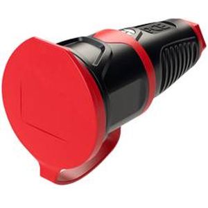 PCE 2511-sr Koppeling met randaarde Rubber, Thermoplast 250 V Zwart, Rood IP54
