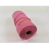 Katoen macrame touw spoel nummer 32 -  +/- 2 millimeter dik - 100gram - Roze +/- 43 meter