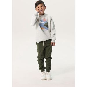 Sissy-Boy - Lichtgrijze raglan sweater met landschap print