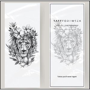 Grote nep tattoo tijger met bloemen | Tattoo sleeve voor volwassenen | Blijft 5 dagen zitten | tattforaweek