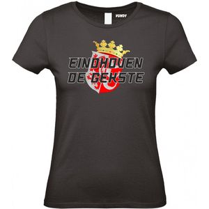 Dames t-shirt Eindhoven de Gekste | Eindhoven | Shirt Kampioen | Geen officieel PSV Artikel | Zwart Dames | maat XS
