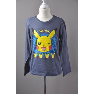 Pokemon longsleeve / shirt donkerblauw maat 140