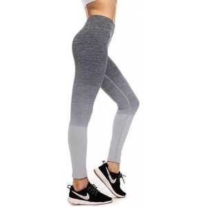 Fitness/Yoga legging - Fitness legging - LOUZIR sport legging Stretch - squat proof - OMBRE zwart Maat M