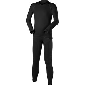 FALKE Maximum Warm SET Tight/ Longsleeve warmend, anti zweet functioneel ondergoed sportbroek kinderen zwart - Matt 110-116
