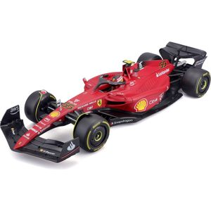 Bburago Ferrari F1-75 #55 Carlos Sainz Formule 1 seizoen 2022 modelauto schaal 1:18