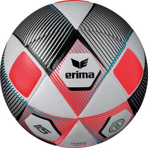 Erima Hybrid Match (Size 5) Wedstrijdbal - Zilver / Koraal | Maat: 5