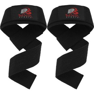 Weight Lifting Straps Pair ,Best for Bodybuilding,Powerlifting, Gym Workout, Strength Training, Cross fits & Fitness, Padded Wrist Support . Gewichthefbanden paar, Geweldig voor Powerlifting, Bodybuilding, Gym Workout, Xfit, Krachttraining,